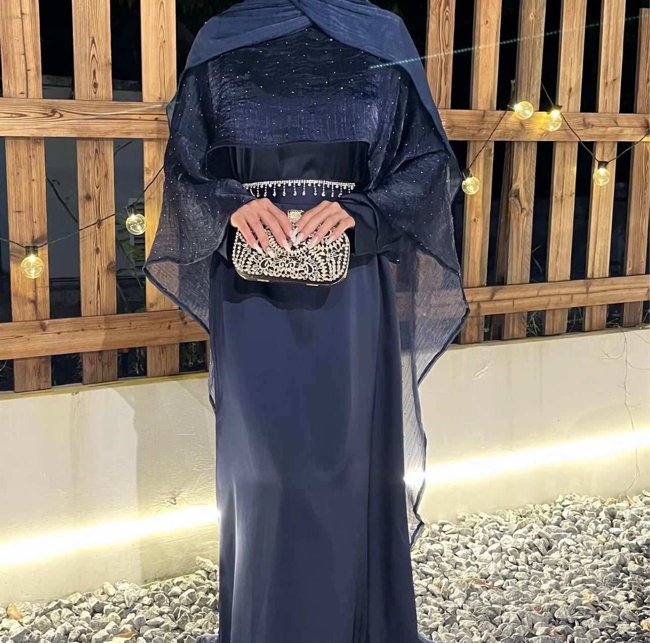 Hayah Eid abaya cape abaya - party wear. Abaya dress