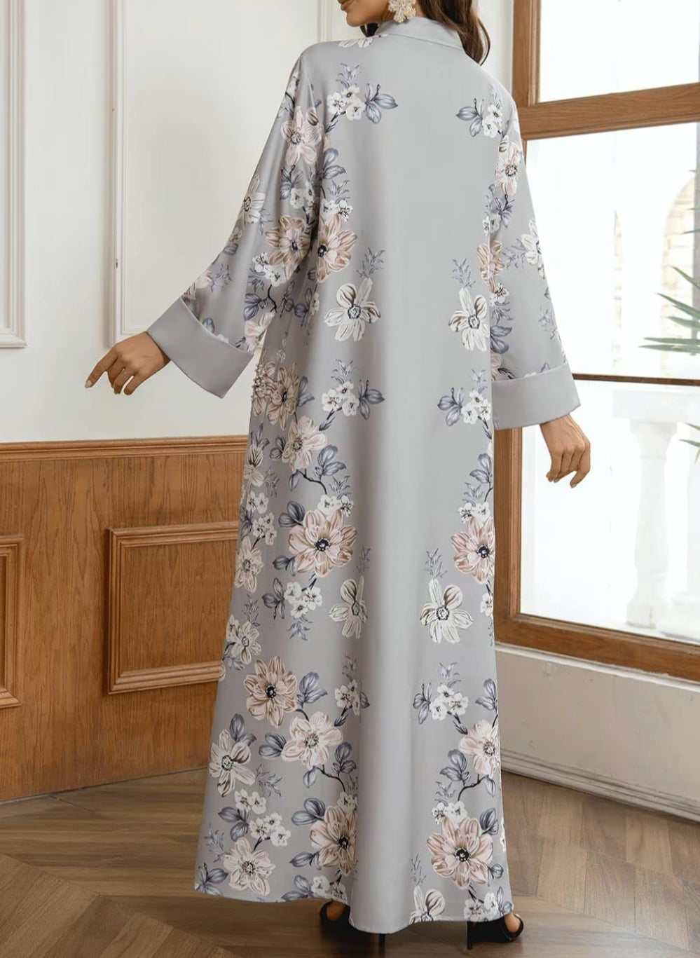 Modest Arabian printed dress