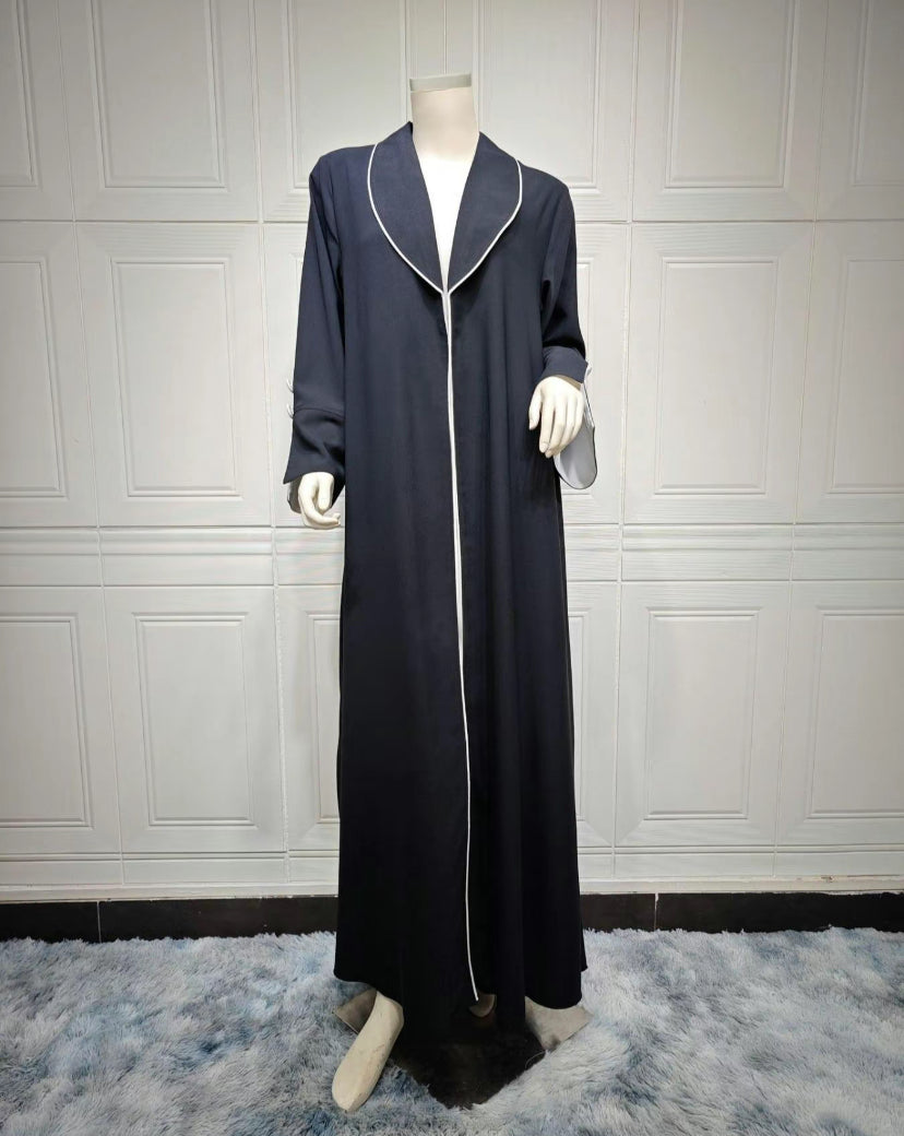 Serra Abaya Coat abaya black
