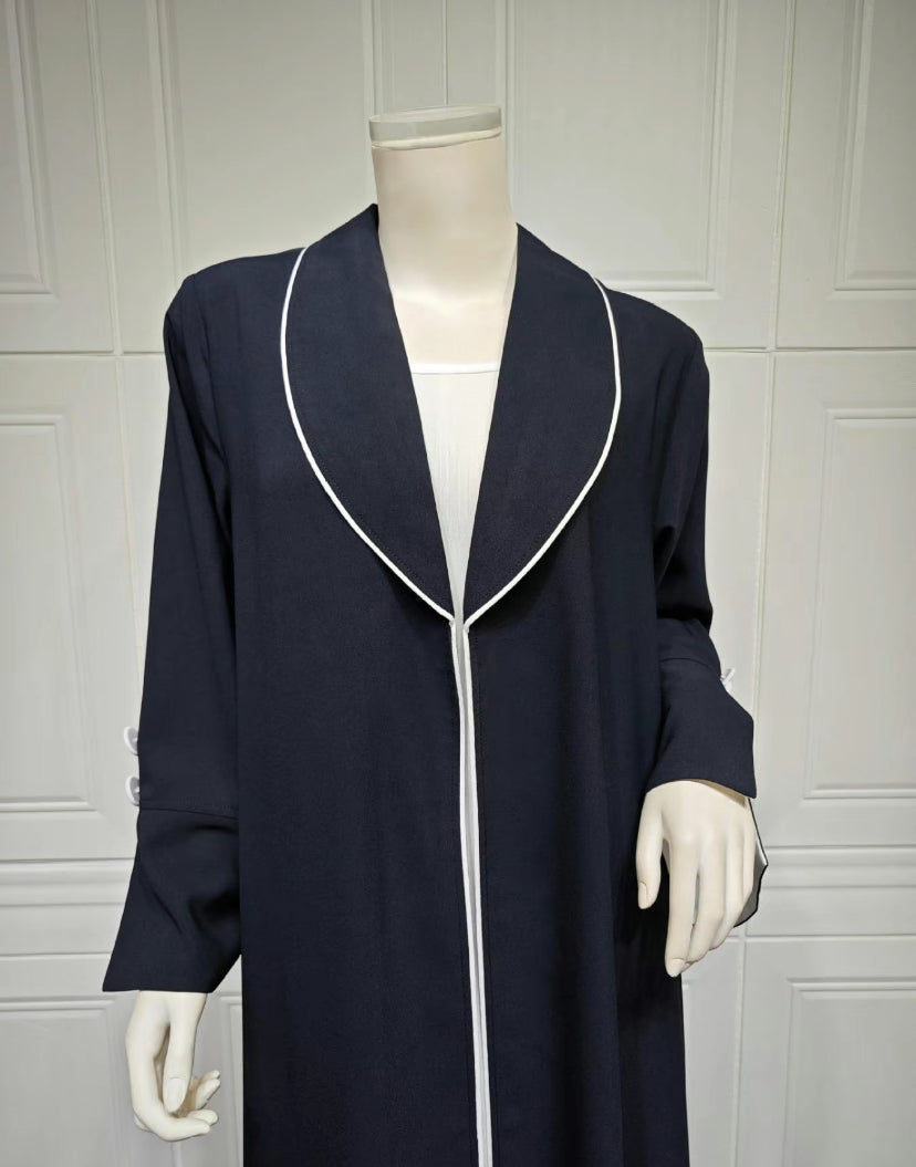 Serra Abaya Coat abaya black