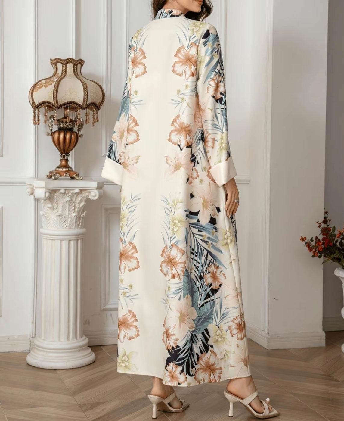 Modest Arabian printed dress