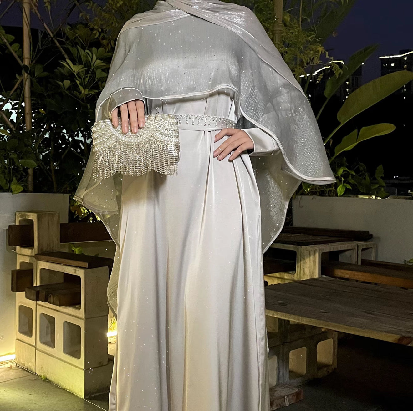 Hayah Eid abaya cape abaya - party wear. Abaya dress