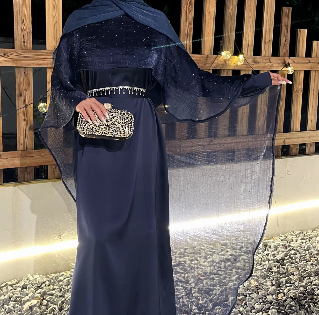 Hayah Eid abaya cape abaya - party wear. Abaya dress