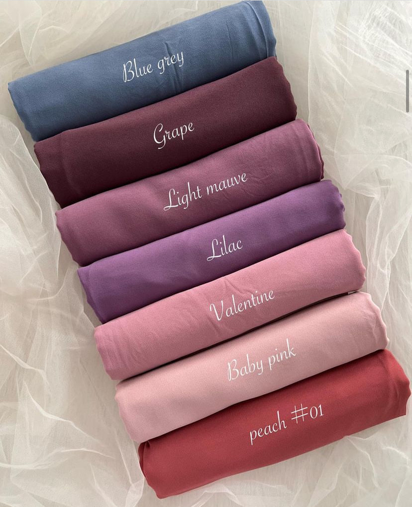 Premium Maxi Chiffon Hijab High Quality georgette hijab scarf