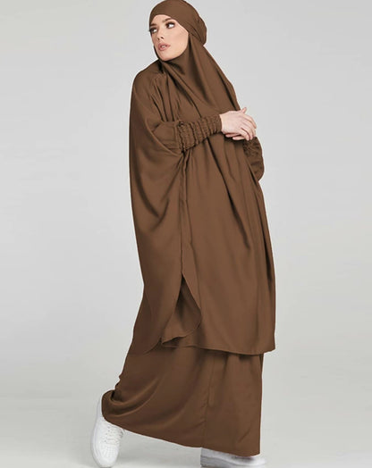 Hayah - Khimar 2 piece set  - Brown