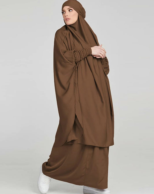 Hayah - Khimar 2 piece set  - Brown