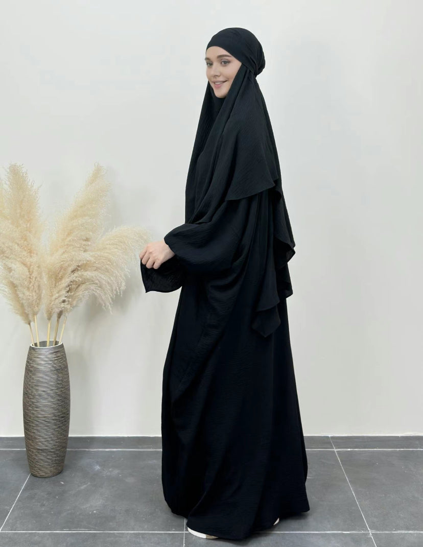HIBA - Khimar and kaftan set - Black