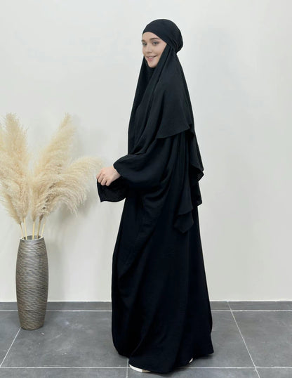 HIBA - Khimar and kaftan set - Black