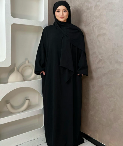 Essential abaya - attached hijab  - Ziva abaya