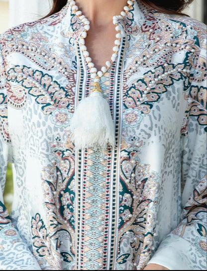 Modest Arabian printed dress
