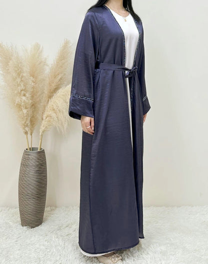 Eira Abaya - Satin Abaya with belt