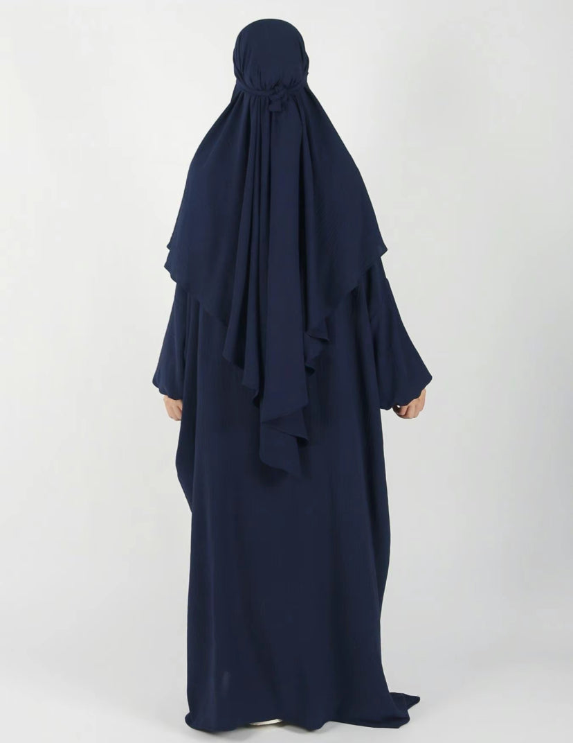 HIBA - Khimar and kaftan set - Navy Blue