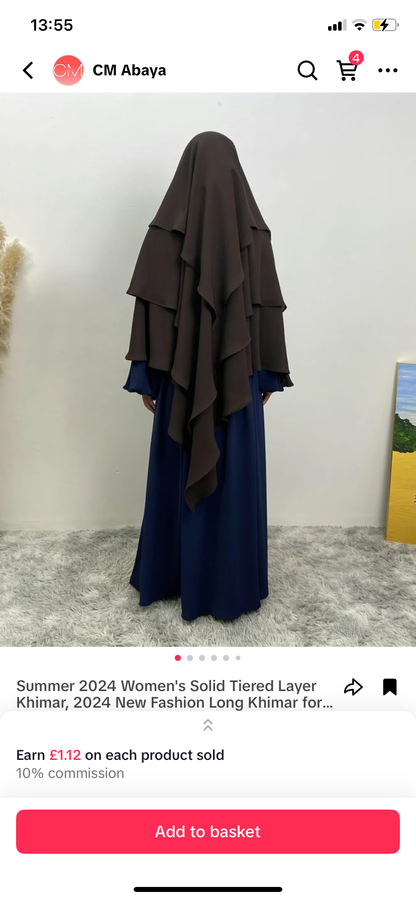 Hayah - Triple layer khimar