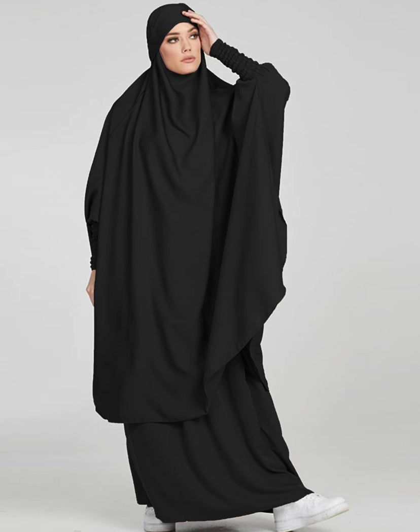 Hayah - Khimar 2 piece set  -Black