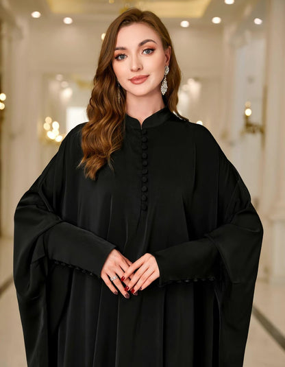 Zara Basic Black Kaftan Abaya