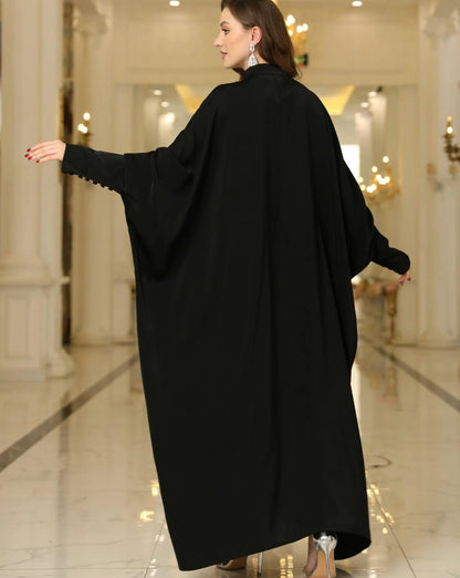 Zara Basic Black Kaftan Abaya