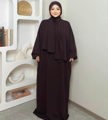 Essential abaya - attached hijab  - Ziva abaya