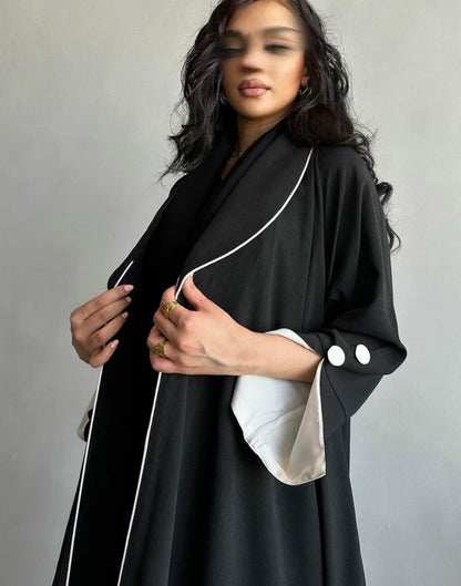 Serra Abaya Coat abaya  black