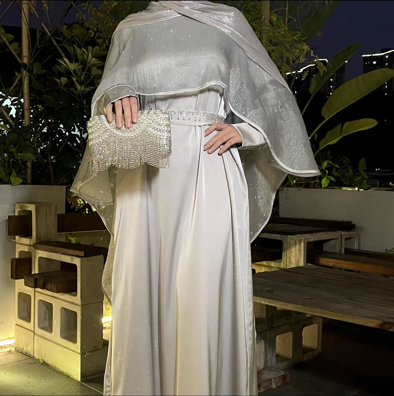 Hayah Eid abaya cape abaya - party wear. Abaya dress