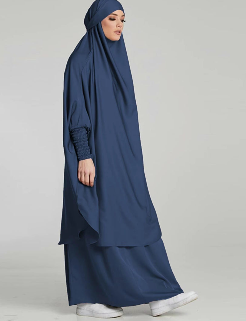 Hayah - Khimar 2 piece set  -  Blue