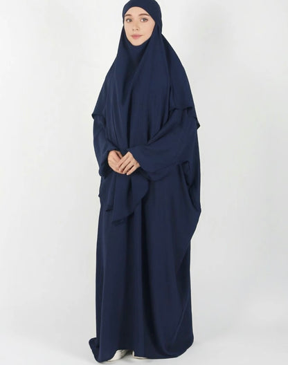 HIBA - Khimar and kaftan set - Navy Blue