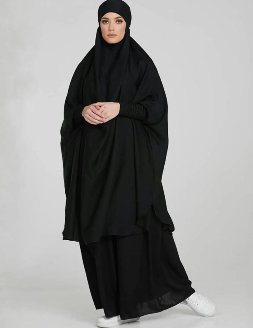 Hayah - Khimar 2 piece set  -Black