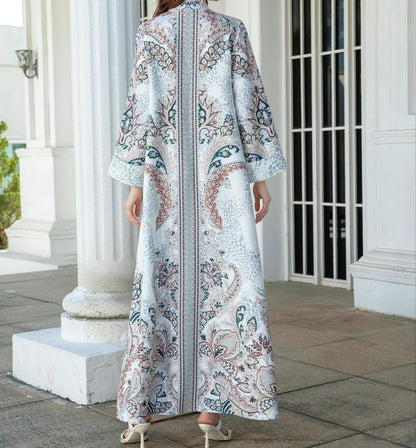 Modest Arabian printed dress