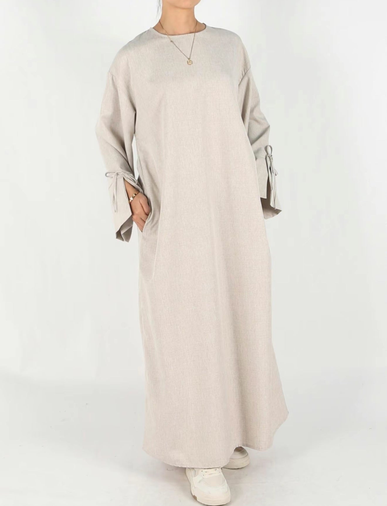 Serra Linen Abaya