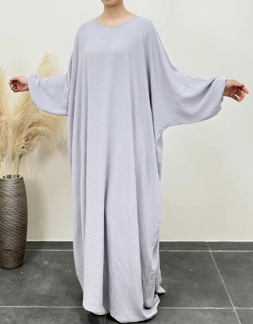 HIBA - Khimar and kaftan set - light grey