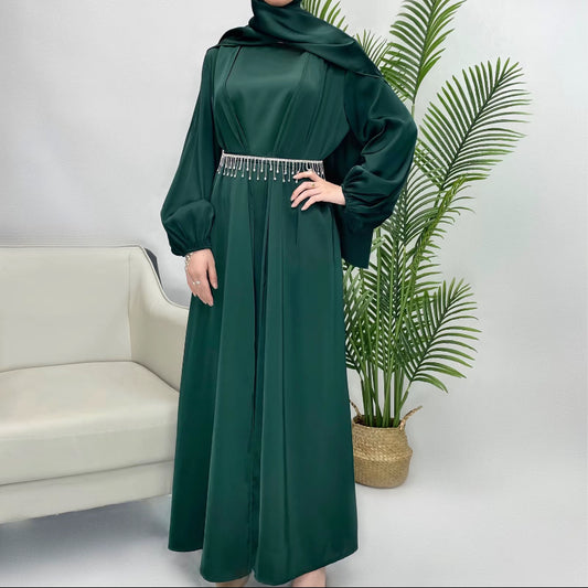 Zehra Abaya - Satin abaya with shrug - 4 piece set