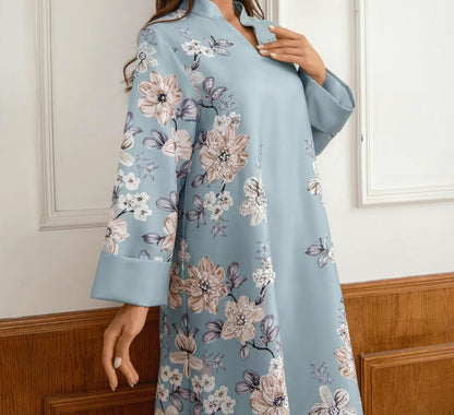 Modest Arabian printed dress