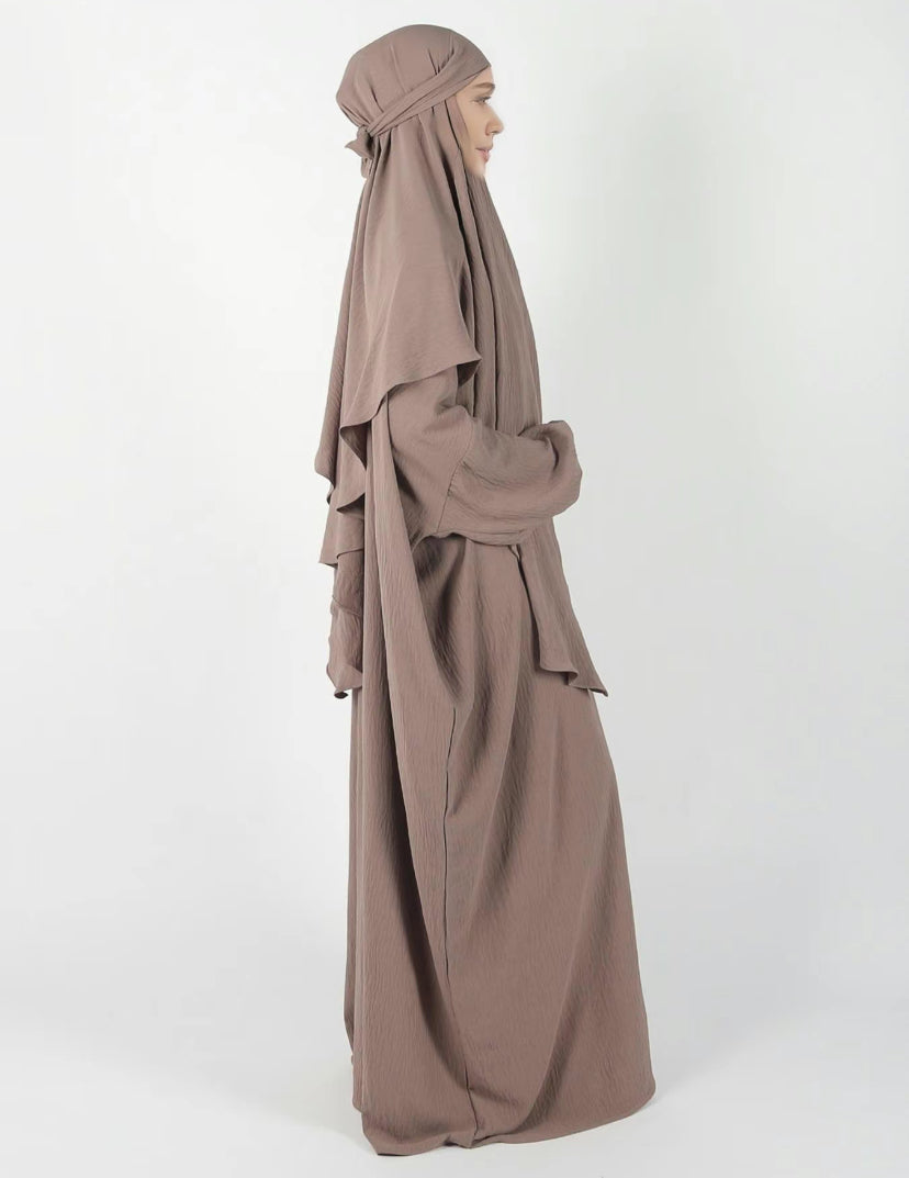 HIBA - Khimar and kaftan set - beige