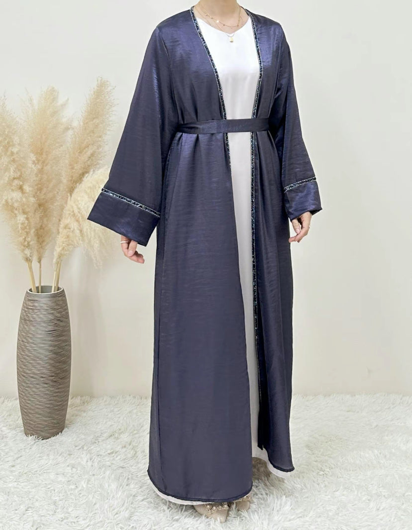 Eira Abaya - Satin Abaya with belt