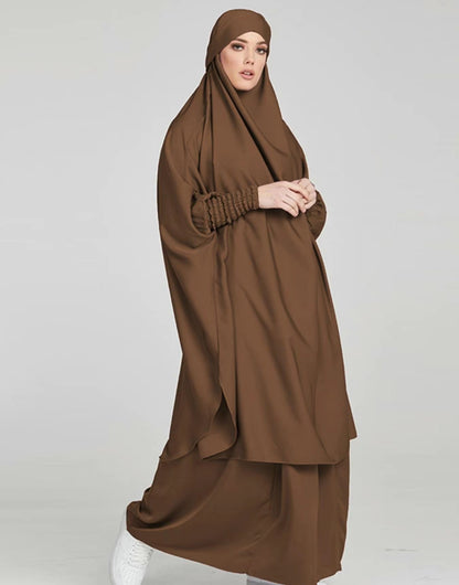 Hayah - Khimar 2 piece set  - Brown