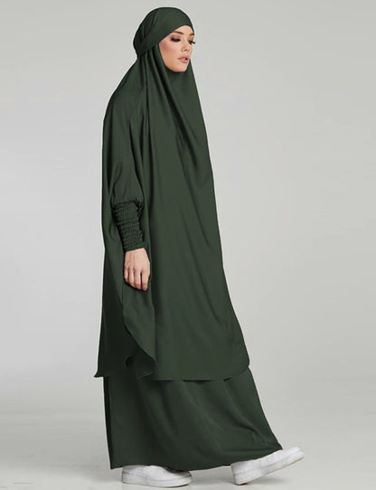 Hayah - Khimar 2 piece set  - Army Green