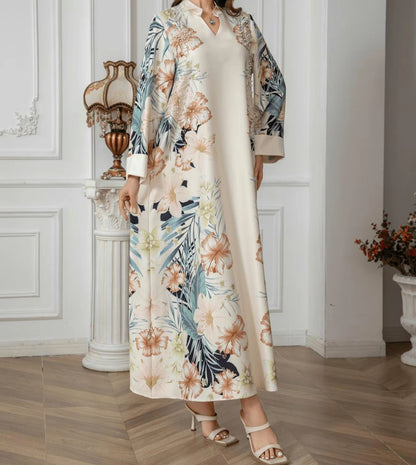 Modest Arabian printed dress