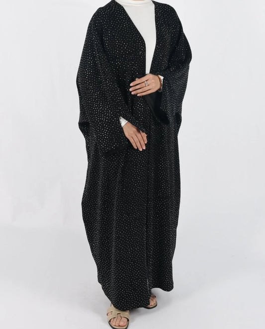 Elegant Kaftan abaya rhinestones Batwing abaya