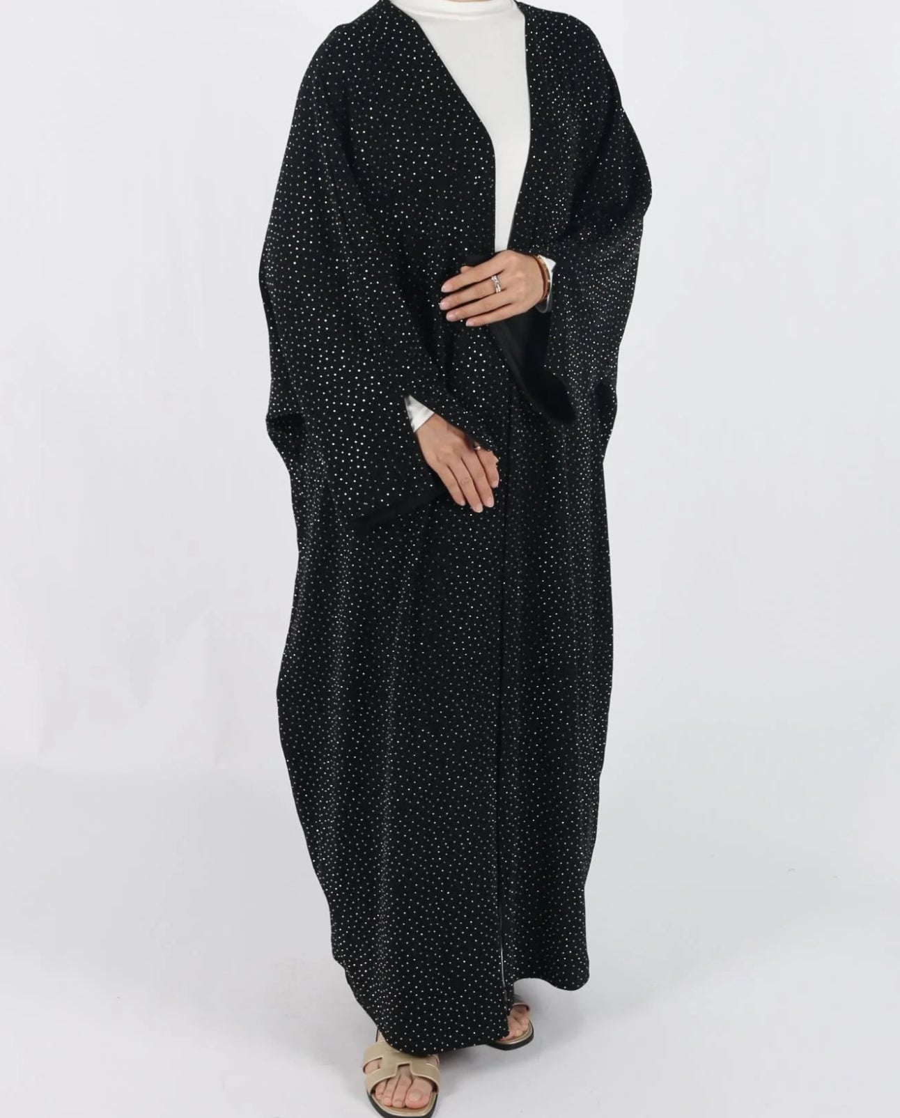 Elegant Kaftan abaya rhinestones Batwing abaya