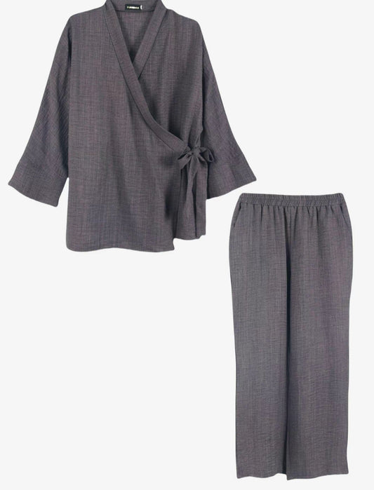 Wrap coord set for daily wear - 3 colour