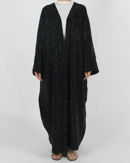 Elegant Kaftan abaya rhinestones Batwing abaya