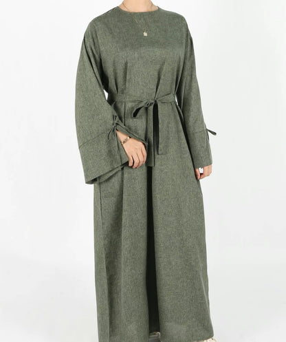 Serra Linen Abaya