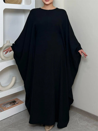 Basic kaftan abaya - with hijab - Hayah kaftan front zipper